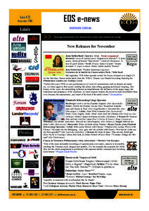 Issue # 26 November 2010 Labels  EOS e-news