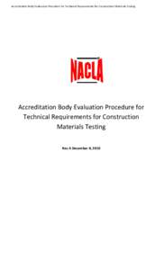Microsoft Word - NACLA Sector Specific Technical Requirement Evaluation Procedure - Construction Materials Testing.doc