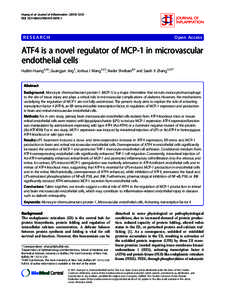 ATF4 is a novel regulator of MCP-1 in microvascular endothelial cells