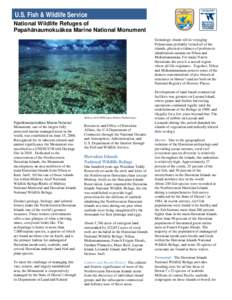 U.S. Fish & Wildlife Service National Wildlife Refuges of Papahānaumokuākea Marine National Monument Genealogy chants tell us voyaging Polynesians probably visited all of the islands, physical evidence of prehistoric