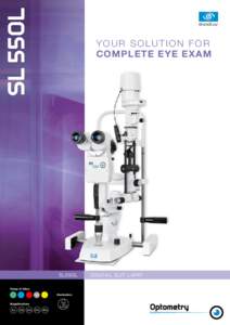 SL 550L  YOUR SOLUTION FOR COMPLETE EYE EXAM  SL550L