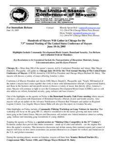 73rd Annual Meeting Media Advisory[removed])