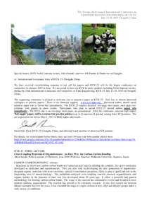 The Twenty-third Annual International Conference on COMPOSITES/NANO ENGINEERING (ICCE-23) July 12-18, 2015 Chengdu, China JiuZhaiGou