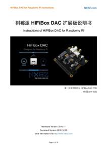 HiFiBox DAC for Raspberry Pi Instructions!  NXEZ.com !