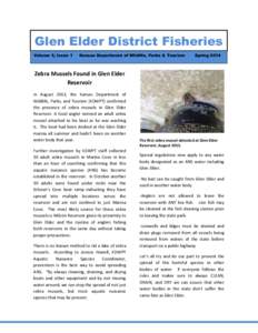 Glen Elder District Fisheries Volume 5, Issue 1 Kansas Department of Wildlife, Parks & Tourism  Spring 2014