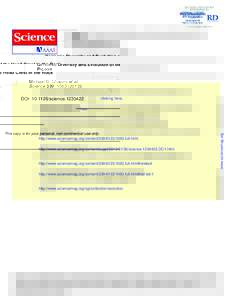 Genomic Diversity and Evolution of the Head Crest in the Rock Pigeon Michael D. Shapiro et al. Science 339, ); DOI: science