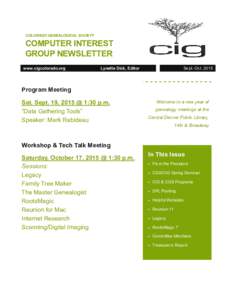 CIG Newsletter SepOct15.pub