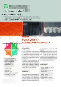 Semiconductor device fabrication / Copper interconnect / Chemical-mechanical planarization / Plating / Wafer / GlobalFoundries / Back end of line / Fraunhofer Society