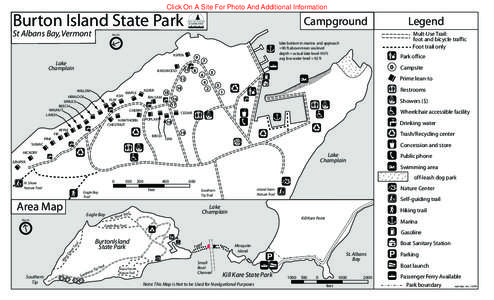 Click On A Site For Photo And Additional Information  Burton Island State Park St Albans Bay, Vermont  Campground