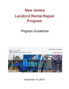 New Jersey Landlord Rental Repair Program: Program Guidelines
