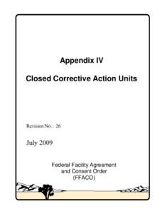Appendix IV Closed Corrective Action Units