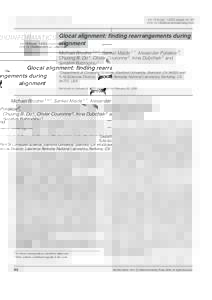 Vol. 19 Suppl, pages i54–i62 DOI: bioinformatics/btg1005 BIOINFORMATICS  Glocal alignment: finding rearrangements during