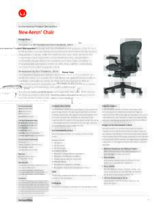 Environmental Product Declaration  New Aeron Chair ®  Design Story