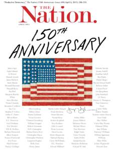 “Productive Democracy,” The Nation (150th Anniversary IssueApril 6, 2015): APRIL 2015 James Agee Eqbal Ahmad