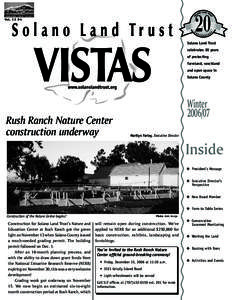Vol. 13 #4  Solano Land Trust celebrates 20 years of protecting farmland, ranchland