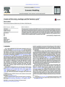 Economic Modelling[removed]–535  Contents lists available at ScienceDirect Economic Modelling journal homepage: www.elsevier.com/locate/ecmod