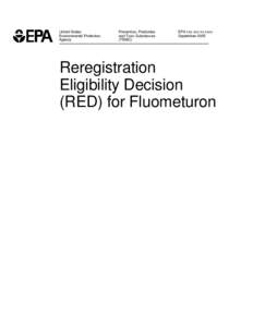 US EPA - Pesticides - Reregistration Eligibility Decision for Fluometuron