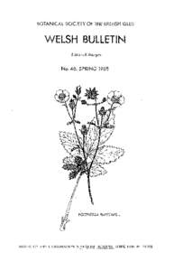 BOTANICAL SOCIETY OF THE BRITISH ISLES  WELSH BULLETIN Editor: I.K.Morgan  No. 46, SPRING 1988