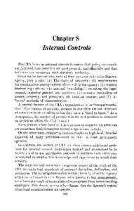 Commission on CIA Activities within the United States: Chapter 8 - Internal Controls