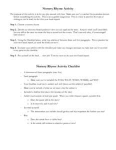 Microsoft Word - Nursery Rhyme Article Activity.doc