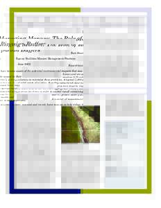 Managing Manure: The Role of Riparian Buffers Fact Sheet Equine Facilities Manure Management Practices  June 2003