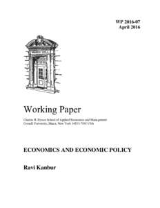 Microsoft Word - WPEconomics and Economic Policy,