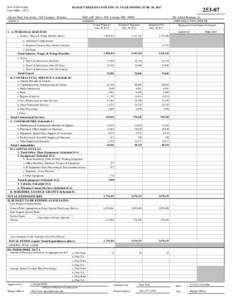 State of Mississippi Form MBRBUDGET REQUEST FOR FISCAL YEAR ENDING JUNE 30, 2017  Alcorn State University - Off-Campus - Natchez