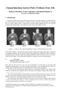 Clausal Question-Answer Pairs: Evidence from ASL