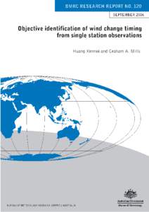 Objective identification of wind change timing from single station observations