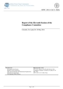 IOTC–2014–CoC11–R[E]  Report of the Eleventh Session of the Compliance Committee Colombo, Sri Lanka 26–28 May 2014