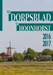 e  DorpsbladHoonhorst Hoonhorst1321 juli –– 16 augustus