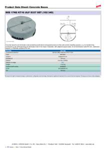Product Data Sheet: Concrete Bases BES 17KG KT16 ULP D337 SETFigure without obligation  Concrete base for air-termination rods protecting small-sized roof superstructures on flat roofs and for installing space
