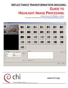 RTI: Guide to Highlight Image Processing