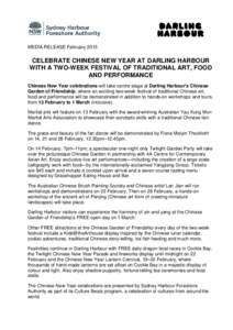 Sydney Harbour Foreshore Authority media release