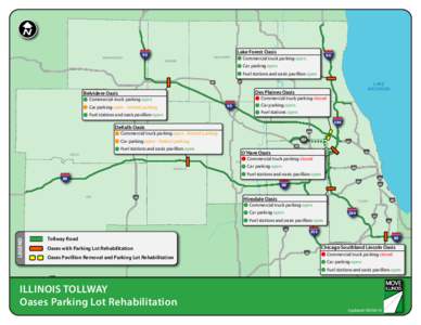 Parking / Illinois State Toll Highway Authority / Oasis / Des Plaines / Illinois Tollway oasis / Forest Park / Filling station / Southland / Transport / Illinois / Road transport
