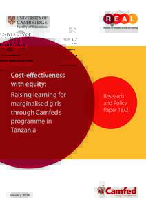 Cost-effectiveness with equity: Raising learning for marginalised girls through Camfed’s programme in