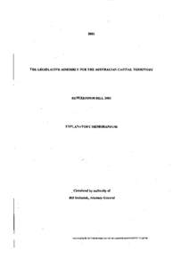 2001  THE LEGISLATIVE ASSEMBLY FOR THE AUSTRALIAN CAPITAL TERRITORY REFERENDUM BILL 2001