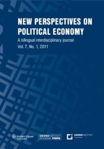 New Perspectives on Political Economy A bilingual interdisciplinary journal Vol. 7, No. 1, 2011  New Perspectives on Political Economy