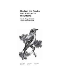 Birds of the Sandia and Manzanita Mountains Sandia Ranger District Cibola National Forest