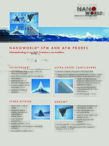 NANOWORLD® SPM AND AFM PROBES Nanotechnology is our ﬁeld. Precision is our tradition. POINTPROBE®  ULTRA-SHORT CANTILEVERS