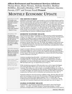 Alliant Retirement and Investment Services presents the September 2012 Monthly Economic Update