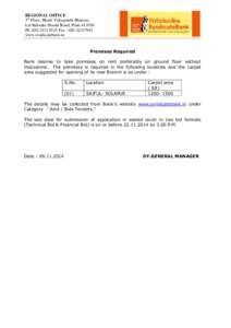 REGIONAL OFFICE Fax : [removed]3rd Floor, Bharti Vidyapeeth Bhawan, Lal Bahadur Shastri Road, Pune[removed]Ph[removed]Fax : [removed]www.syndicatebank.in