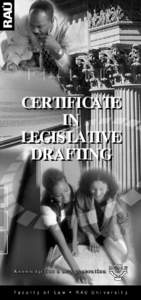 CERTIFICATE IN LEGISLATIVE DRAFTING  Knowledge for a new generation