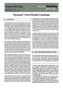 Microsoft Word - B118 Myanmars Post-Election Landscape