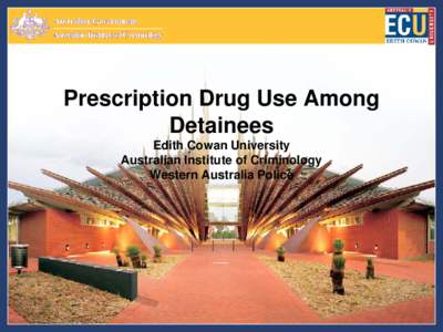 Prescription Drug Use Among Detainees