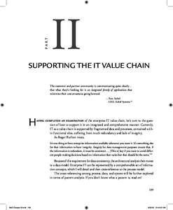PART  II SUPPORTING THE IT VALUE CHAIN The customer and partner community is communicating quite clearly…