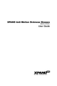 XPAND Anti Motion Sickness Glasses  Model No. X105-MS-1 User Guide
