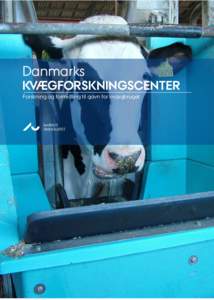 Danmarks  KVÆGFORSKNINGSCENTER Forskning og formidling til gavn for kvægbruget  AU