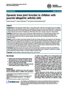 Dynamic knee joint function in children with juvenile idiopathic arthritis (JIA)