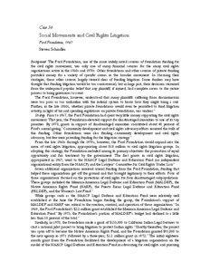Case 36  Social Movements and Civil Rights Litigation